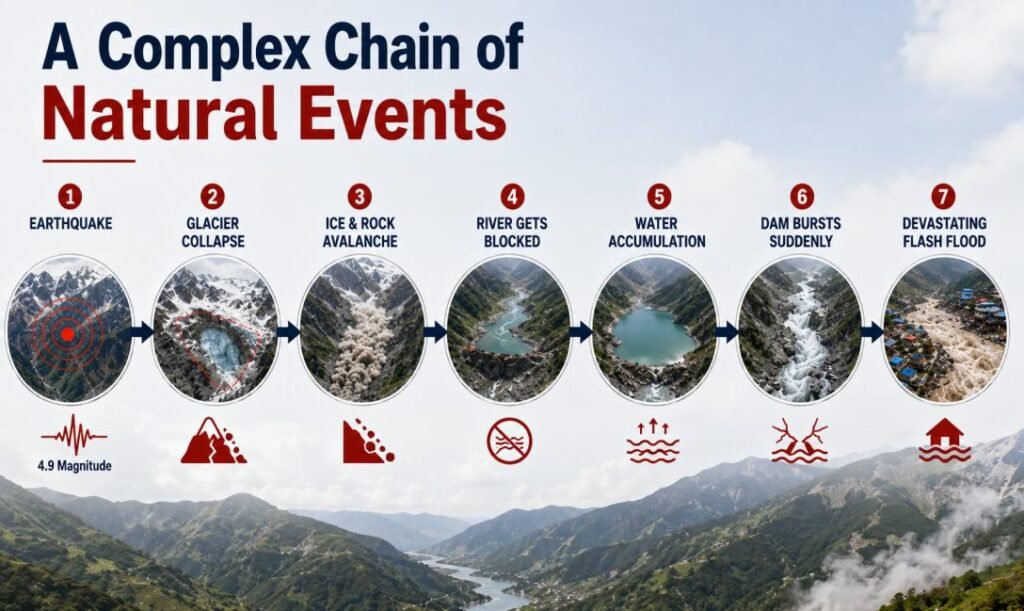A Complex Chain of Natural Events