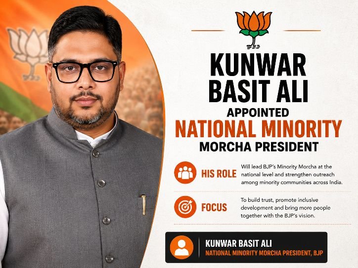 Basit Ali Takes Charge of Minority Morcha