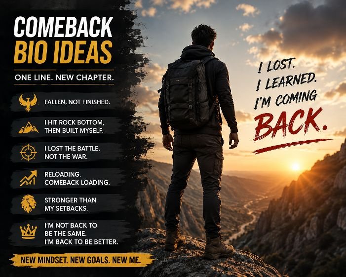 Comeback Bio Ideas