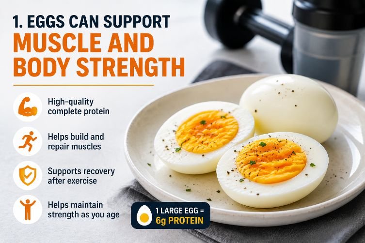 Eggs Can Support Muscle and Body Strength
