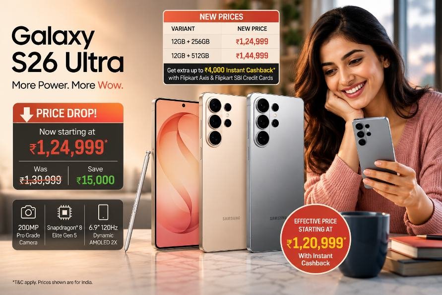 Samsung Galaxy S26 Ultra Price Drop in India