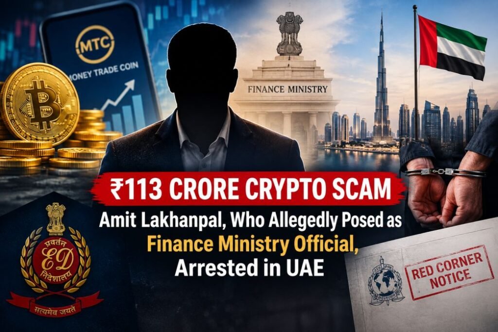 ₹113 crore crypto scam accused Amit Lakhanpal arrested in UAE after Red Corner Notice