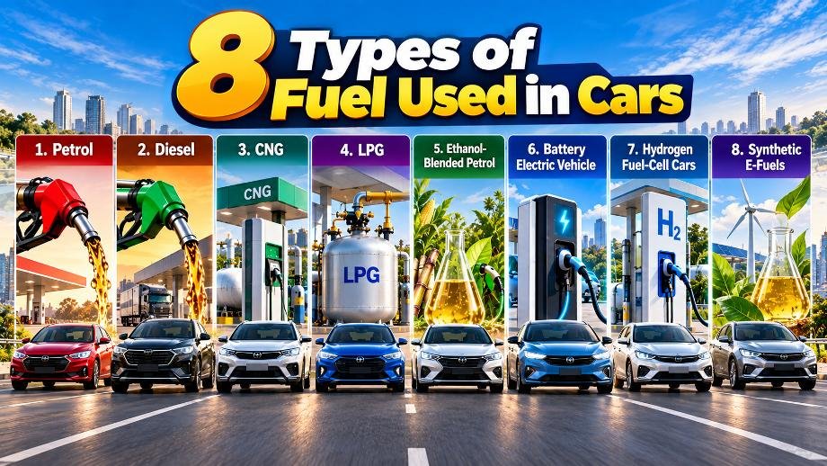 8 Types of Fuel Used in Cars