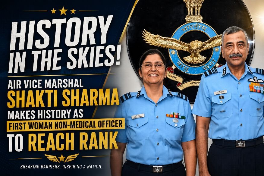Air Vice Marshal Shakti Sharma Makes History as First Woman Non-Medical Officer to Reach Rank