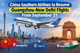 China Southern Airlines to Resume Guangzhou-New Delhi Flights From September 21