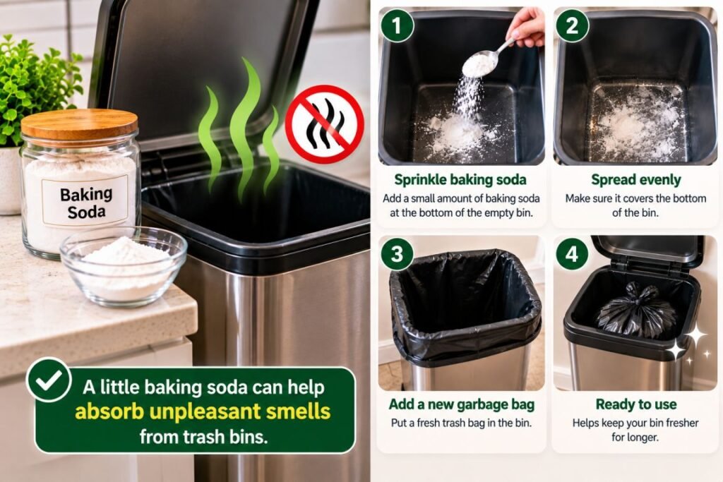 Clean Trash Bins with Baking Soda