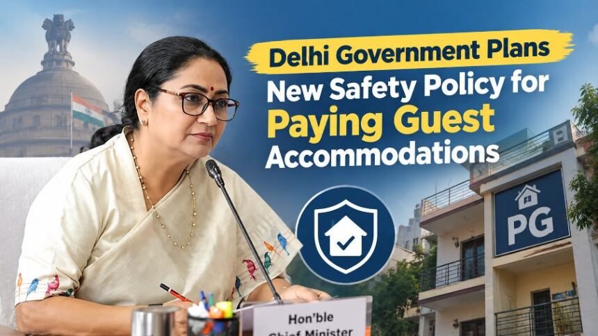 Delhi Chief Minister Rekha Gupta announces a new safety policy for paying guest accommodations