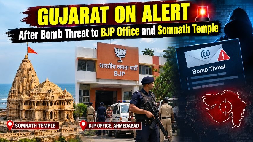 Gujarat on Alert After Bomb Threat to BJP Office and Somnath Temple