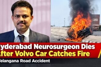 Hyderabad Neurosurgeon Dies After Volvo Car Catches Fire in Telangana