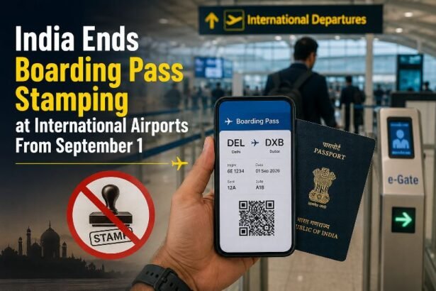 India Ends Boarding Pass Stamping at International Airports From September 1