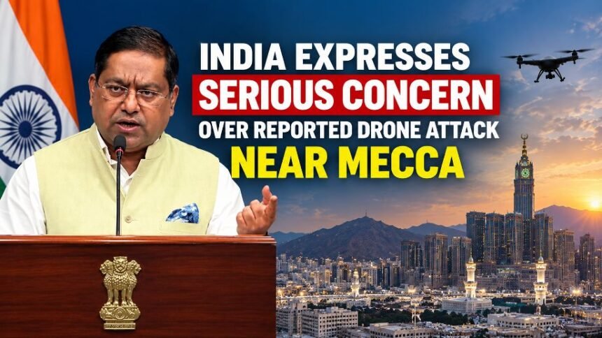India Expresses Serious Concern Over Reported Drone Attack Near Mecca