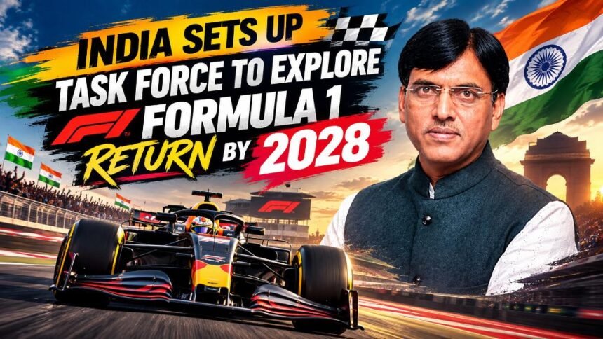 Mansukh Mandaviya announcing a 10-member task force for Revival of Formula 1 in India