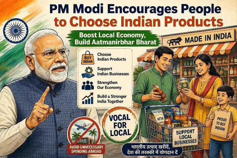 PM Modi Encourages People to Choose Indian Products