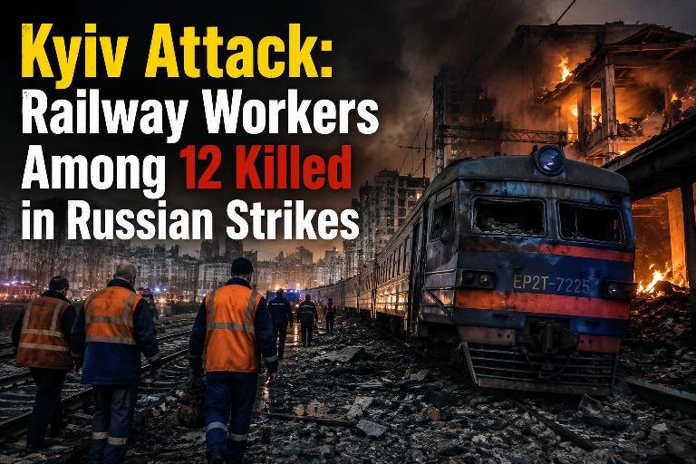 Railway Workers Among 12 Killed in Russian Strikes