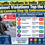 Traffic Challans in India 2025: Helmet Violations Top the List, AI Cameras Step Up Enforcement