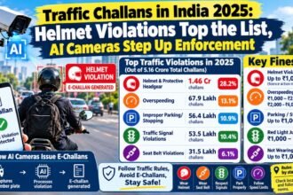 Traffic Challans in India 2025: Helmet Violations Top the List, AI Cameras Step Up Enforcement