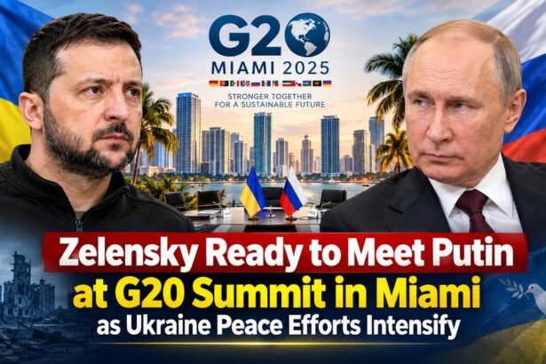 Zelensky Ready to Meet Putin at G20 Summit in Miami as Ukraine Peace Efforts Intensify