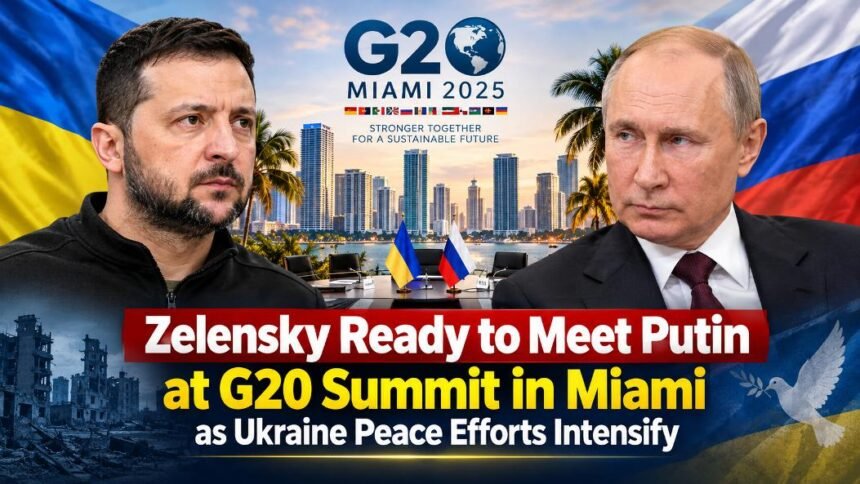 Zelensky Ready to Meet Putin at G20 Summit in Miami as Ukraine Peace Efforts Intensify