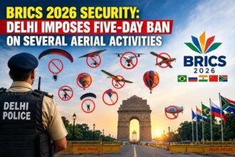 Delhi Police impose a five-day ban on drones, kites, balloons and other aerial activities ahead of the BRICS 2026 summit