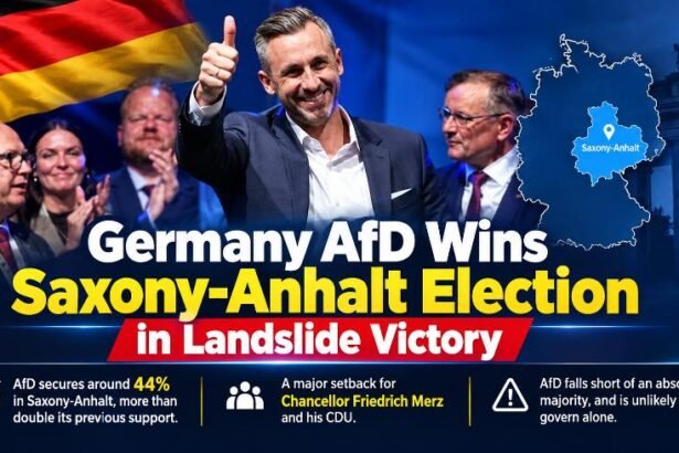 AfD celebrates landslide victory in Saxony-Anhalt election with around 44% support