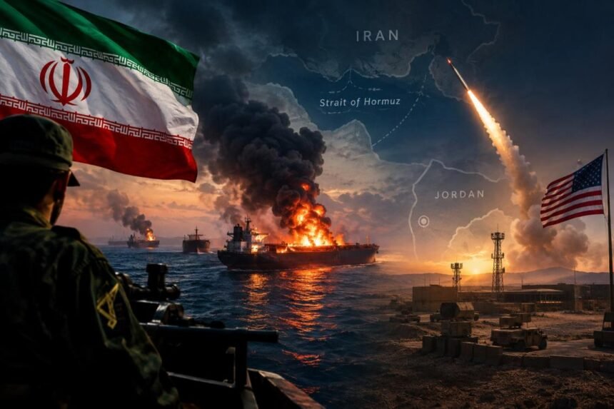 Iran-US War: Iranian retaliation with attacks on ships near Strait of Hormuz and a US base in Jordan