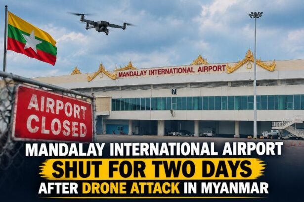 Mandalay International Airport closed for two days after a reported drone attack in Myanmar