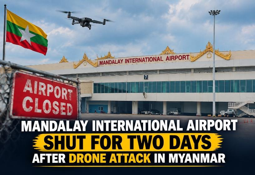Mandalay International Airport closed for two days after a reported drone attack in Myanmar