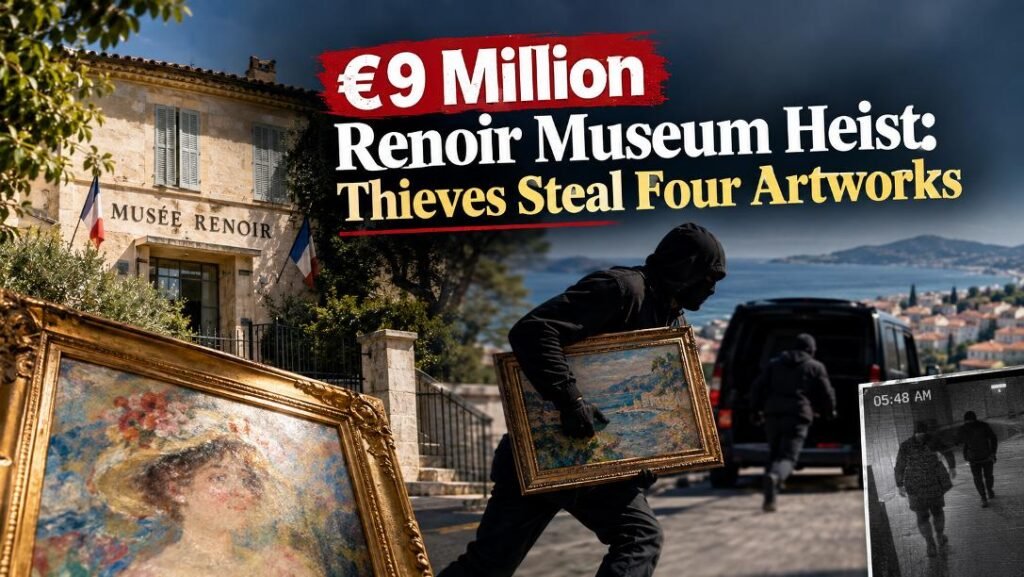 Renoir Museum in Cagnes-sur-Mer targeted in €9 million art theft as thieves escape with four artworks