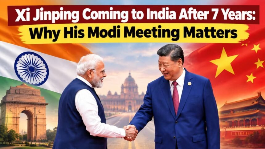 Xi Jinping and PM Modi shake hands as Xi Jinping prepares to visit India after seven years